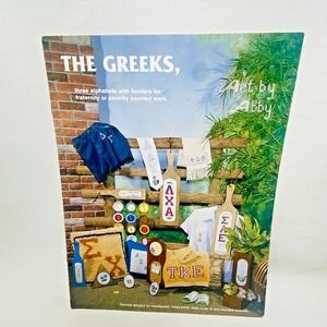THE GREEKS Counted Cross Stitch Leaflet Art By Abby Alphabet Sorority Fraternity